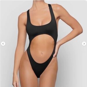Skims Swim Cut Out Monokini Bikini swimsuit- onyx
